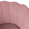 Poltrona Decorativa Pétala Veludo Rosê Pés Palito - 3