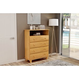 Mesa de Cabeceira Arezzo de Madeira Maciça 57cm Cor: Mel