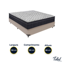 Ver imagem 3 de Cama Box Casal Bege e Colchão Airtech 150 D45 Ortobom