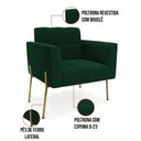 Ver imagem 7 de Namoradeira e Poltrona Pé de Ferro Dourado Elisa Bouclê Verde D03 - D'Rossi