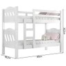 Cama Beliche Solteiro MDF Branco Perola Fênix - 4
