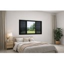 Ver imagem 4 de Janela Veneziana de Alumínio Preto S/grade 100x120 6 Folhas