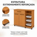 Ver imagem 7 de Balcão Fruteira 2 Portas 1 Gaveta 3 Cestos com Nicho Salinas Espresso Móveis
