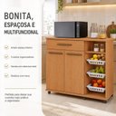 Ver mais imagens de Balcão Fruteira 2 Portas 1 Gaveta 3 Cestos com Nicho Salinas Espresso Móveis