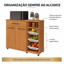 Ver imagem 6 de Balcão Fruteira 2 Portas 1 Gaveta 3 Cestos com Nicho Salinas Espresso Móveis