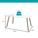 Ver imagem 3 de Mesa de Jantar 4 Lugares Retangular 1,19m 1602 Carraro Off White com Gelo