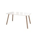 Ver imagem 2 de Mesa de Jantar 4 Lugares Retangular 1,19m 1602 Carraro Off White com Gelo