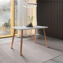 Ver imagem 1 de Mesa de Jantar 4 Lugares Retangular 1,19m 1602 Carraro Off White com Gelo