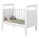 Ver imagem 4 de Guarda Roupa Flocos com Cômoda Life Berço Americano Soninho Branco Acetinado Colchão Americano Ortob