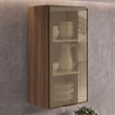 Ver imagem 2 de Armario Aereo 1 Porta Vidro MDF 40x90 cm Kali 1197761 Carvalho Toq Nicioli
