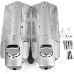 Dispenser Duplo Acool Gel Sabonete Liquido Shampoo Higiene Loja Comercio Maos Shopping Banheiro Idea - 5