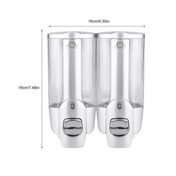 Dispenser Duplo Acool Gel Sabonete Liquido Shampoo Higiene Loja Comercio Maos Shopping Banheiro Idea - 3