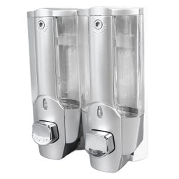 Dispenser Duplo Acool Gel Sabonete Liquido Shampoo Higiene Loja Comercio Maos Shopping Banheiro Idea - 1