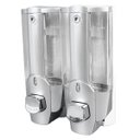 Ver imagem 1 de Dispenser Duplo Acool Gel Sabonete Liquido Shampoo Higiene Loja Comercio Maos Shopping Banheiro Idea
