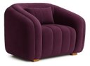 Ver imagem 3 de Poltrona Lilian Luxo Recepção Escritório Suede Bege:roxo/liso