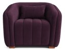 Ver imagem 2 de Poltrona Lilian Luxo Recepção Escritório Suede Bege:roxo/liso