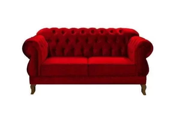 Namoradeira Chesterfield Elisabeth Capitonê SALA DE ESTAR E RECEPÇÃO VERMELHO 2 L