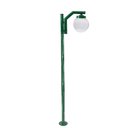Ver imagem 1 de Poste de Jardim P23/1 com Globo de Vidro Transparente 15x28 2,16m em Aço Fosfatizado Verde