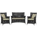 Ver imagem 1 de Jogo Sofá e 2 Poltronas de Área Igapó Alumínio Pintura Marrom Corda Náutica Estofado 7 Trama