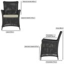 Ver imagem 3 de Jogo Sofá e 2 Poltronas de Área Igapó Alumínio Pintura Marrom Corda Náutica Estofado 7 Trama