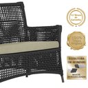 Ver imagem 4 de Jogo Sofá e 2 Poltronas de Área Igapó Alumínio Pintura Marrom Corda Náutica Estofado 7 Trama