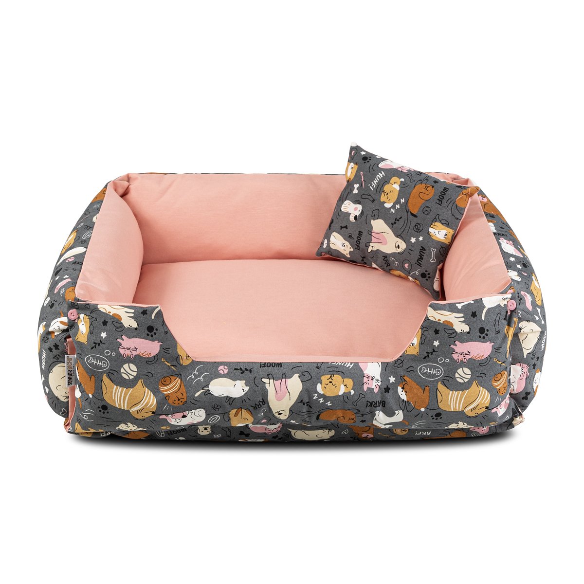 Cama de Cachorro Impermeável Dupla Face Lola 65x50 Aumigos Rose - 6