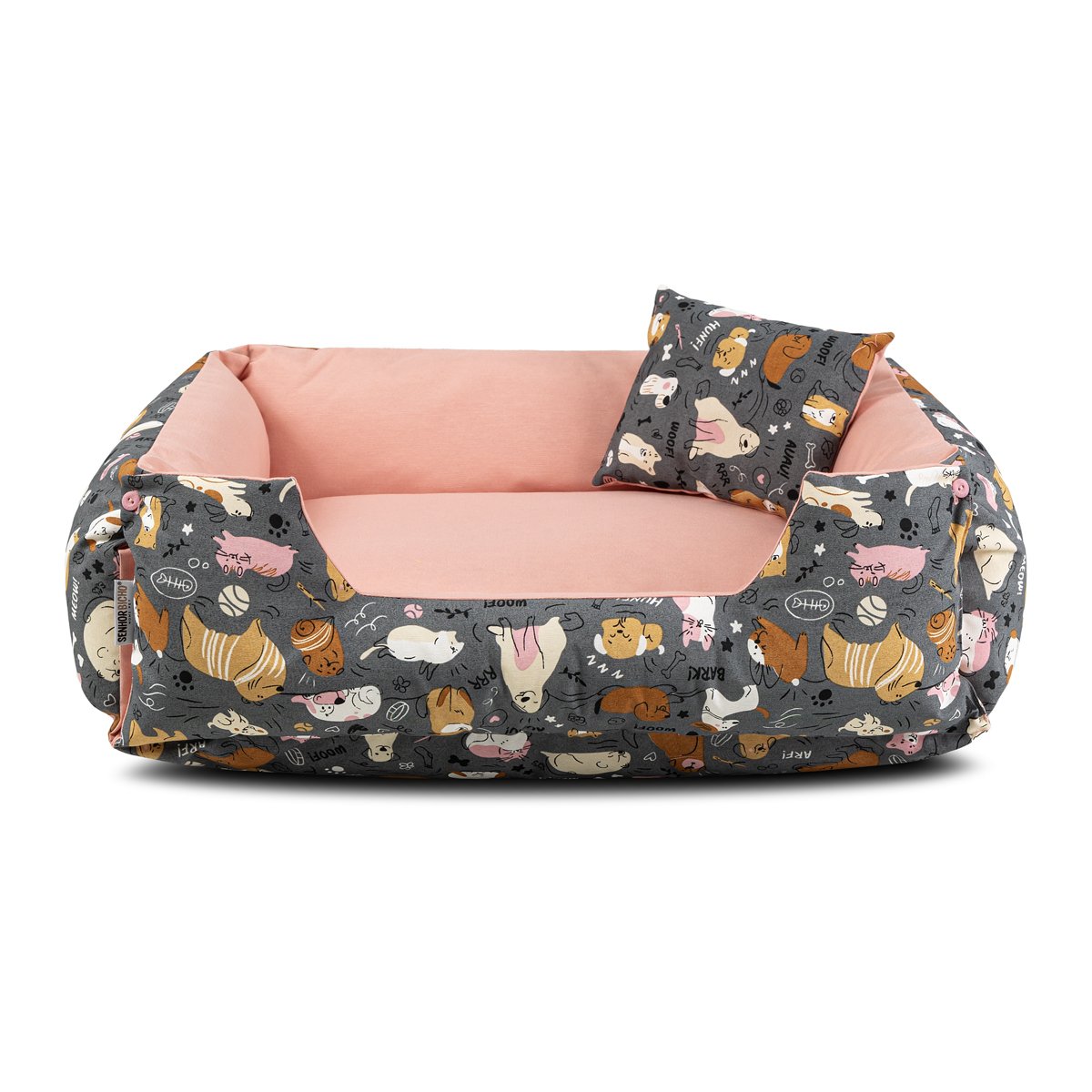 Cama de Cachorro Impermeável Dupla Face Lola 65x50 Aumigos Rose