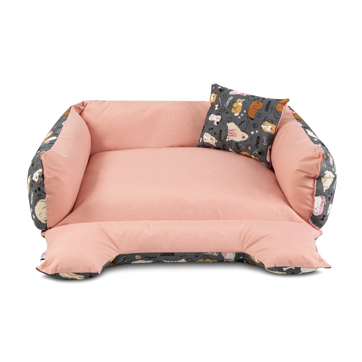 Cama de Cachorro Impermeável Dupla Face Lola 65x50 Aumigos Rose - 8