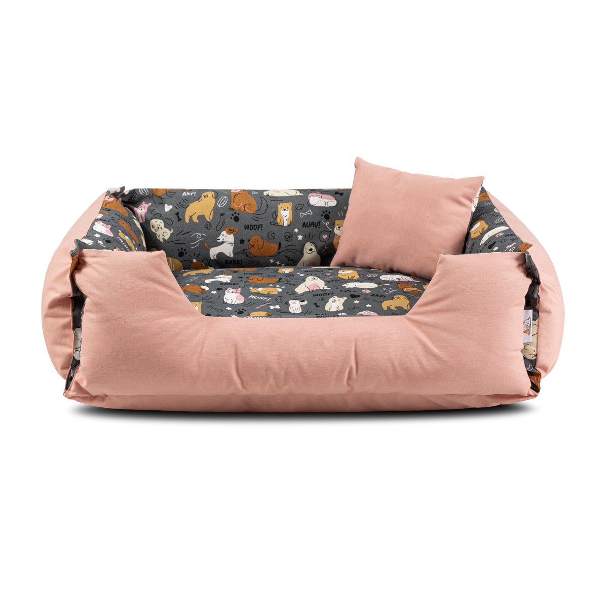 Cama de Cachorro Impermeável Dupla Face Lola 65x50 Aumigos Rose - 4