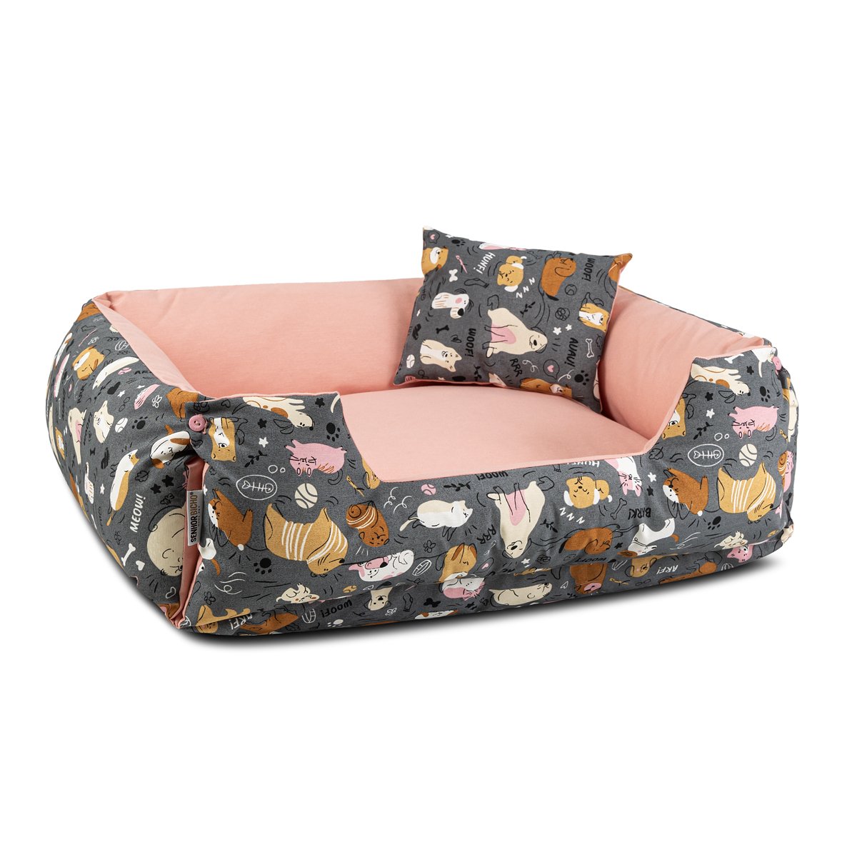 Cama de Cachorro Impermeável Dupla Face Lola 65x50 Aumigos Rose - 7