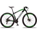 Ver imagem 1 de Bicicleta Aro 29 Freio a Disco 27 Velocidades Cubo Alúminio K7 Cor:verde;tamanho:19