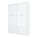 Ver imagem 4 de Berço Americano Unique Branco Soft Eco Wood - Matic e Guarda Roupa Infantil Americano 4 Porta Branco