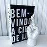 Decoração Livro Fake e Enfeite Escultura Mão de Cerâmica - 2