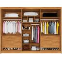 Ver imagem 3 de Guarda Roupa Casal 6 Portas com 4 Portas Ripadas Potente - Móveis Europa