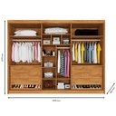 Ver imagem 4 de Guarda Roupa 6 Portas 4 Portas Ripadas Potente com Ripado 100% Mdf Peroba - Móveis Europa