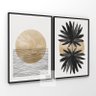 Quadro Abstrato Duo Padrões Modernos Decorativo em Canvas - 1