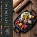 Ver imagem 6 de Chapa Grill Retangular Ferro 30x24x7cm Alça de Ferro – Panela Mineira