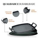 Ver imagem 2 de Chapa Grill Retangular Ferro 30x24x7cm Alça de Ferro – Panela Mineira