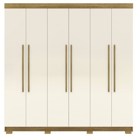 Guarda Roupa Casal 6 Portas 2g 218 Cm 10037 Nature Champanhe Vlr