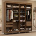 Ver imagem 1 de Guarda-roupa Closet com Pés 4 Gavetas 216cm Rustic Venus Madesa