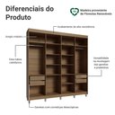 Ver imagem 5 de Guarda-roupa Closet com Pés 4 Gavetas 216cm Rustic Venus Madesa