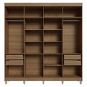 Ver mais imagens de Guarda-roupa Closet com Pés 4 Gavetas 216cm Rustic Venus Madesa