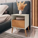 Ver imagem 2 de Mesa de Cabeceira Cancun Off-white com Naturalle - Bechara