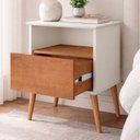Ver imagem 3 de Mesa de Cabeceira Cancun Off-white com Naturalle - Bechara