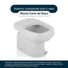 Tampa de Vaso Poliester Monte Carlo Bege Creme para bacia Deca - 4