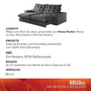Ver imagem 6 de Sofá Retrátil e Reclinável Milão 250m com Super Pillow de 30cm com Molas Pocket - Movenzo Estofados