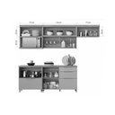 Ver imagem 5 de Cozinha Modulada Completa Marquesa 5 Peças (3aéreos+2balcões) C5p35 Nature/verde - Nesher