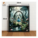 Ver imagem 2 de Quadro Alice no País Das Maravilhas 33x24cm com Vidro