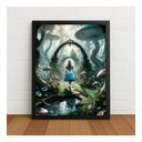 Ver imagem 1 de Quadro Alice no País Das Maravilhas 33x24cm com Vidro