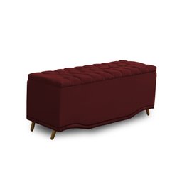 KIT + Cabeceira Com Recamier Baú Dunas Princesa em captonê 1,40 Casal Cama Box Marsala Veludo Dalaqu - 3